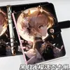Álbum de Cartas com Folhas Soltas A5 Flor de Cerejeira Lua Negra Desenho Animado Anime Coleção Livro Alta Qualidade Couro PU Fechamento Magnético Álbum de Armazenamento