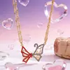 Collar y Pulsera de Mariposa Ins Transfronterizos Europeos y Americanos, Accesorios de Princesa Asimétricos Magnéticos de Pedrería Colorida para Mejores Amigas