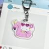 Anillo de Natación de Verano de Dibujos Animados Sanrio Llavero Acrílico de Anime Perro Calabaza Lindo Decorativo Pequeño para Bolso