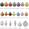 Enfeites de Bola de Natal Brilhantes Coloridos com Lantejoulas e Padrão de Caracol Branco Deslumbrante Decorações de Árvore de Natal