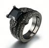Anéis de Zircônia Estilo Europeu e Americano para Casal com Diamantes para Mulheres, Joias Masculinas Modernas e Únicas, Anéis de Zircônia Coloridos em Formato de Coração
