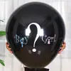 Balões Pretos de 36 polegadas para Revelação de Gênero Festa de Aniversário de Bebê Decoração Balões de Revelação Balões Redondos de Látex