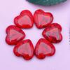 Gemas de cristal transfronterizas no porosas, adornos artesanales de amor, corazón de melocotón de jade, accesorios de joyería de bricolaje al por mayor