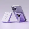 Cargador inalámbrico portátil con auto-cinta transfronterizo, succión magnética, 1W mA, soporte oculto para reloj, audífonos, batería móvil