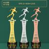 Competencia de Carrera Estatua Pequeña de Oro Juegos de Atletismo Maratón Padre e Hijo Trofeo de Cristal Premio Artesanía Etiqueta Dorada Cristal Blanco