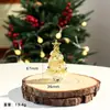 2026 Novo Enfeite de Árvore de Natal Sonhador Presente Decoração de Natal Decoração de Mesa Árvore de Natal de Vidro Pequeno Enfeite