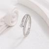 Anillo de acero de titanio con apertura de viento transfronterizo entre Europa y Estados Unidos para mujer, anillo de acero inoxidable con cara sonriente en forma de corazón que no se decolora, al por mayor