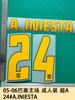 05-06 Barcelona Local Adulto Camiseta A 24#A.INIESTA Número de Jugador Estampado de Letras Número Hot Turn
