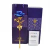 Rosa de folha de ouro 24K presente para namorada esposa presente romântico criativo Dia dos Namorados Dia dos Professores caixa de presente buquê