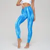 En stock Pantalones de Yoga Tie-Dye Aurora Cintura Alta Ajuste de Vientre Cadera de Durazno Pantalones Deportivos para Correr y Fitness Leggings Ajustados Deportivos para Mujer