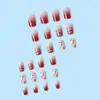 Uñas Frescas Usables con Borde de Diamantes Rosas y Morados, Decoración de Brillo Degradado, Manicura Exquisita de Lujo Ligero, Atmósfera Suave, Pegatinas de Uñas de Moda