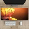 Mouse Pad Anime Demon Slayer, Tapete de Mesa Extra Grande, Espessado, Borda Travada, Resistente a Manchas, para Uso em Jogos e Escritório, Tapete de Computador