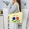 Nova Bolsa de Mão Bordada de Desenho Animado, Bonita e Macia, Bolsa de Ombro de Grande Capacidade, Bolsa Tote Versátil para o Dia a Dia em Algodão Acolchoado