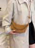 Bolso de Cuero Gamuzado Transfronterizo para Mujer, Gran Capacidad, Nuevo Bolso Cruzado de Cuerno de Nicho Otoño e Invierno 2026, Bolso Vintage Tipo Dumpling