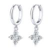 Collar de Trébol de Cuatro Hojas de Plata Esterlina S925 Moissanita Xiaohongshu Douyin Transmisión en Vivo Popular Clásico Versátil Cadena para Clavícula Venta al por Mayor