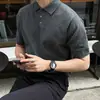 Camisa polo casual ligera de verano para hombre, corte slim, camiseta de manga corta a la moda, estilo coreano, tendencia, venta al por mayor de fábrica transfronteriza