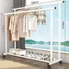 Perchero de pie para uso doméstico en el dormitorio, tendedero interior simple, perchero móvil para balcón