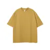 Nuevo Producto de Manga Corta 275g Tono Tierra Holgado Camiseta de Manga Corta Lisa para Hombre Niebla Algodón Puro Marca Trendy para Hombre Ropa para Hombre Tallas Grandes