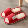 Pantuflas de Lino Verano Hogar Interior Piso Antideslizantes Cuatro Estaciones Universales Para Hombre y Mujer Primavera y Otoño Hogar Pantuflas de Lino Tela de Lino y Algodón