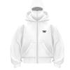 Chaqueta tipo sudadera bordada sencilla con diseño de nicho, resistente al viento, con cremallera de doble cabeza, para otoño e invierno de 2025.