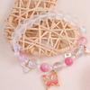 Nueva pulsera de cristal para niños, para mujer, pequeña, fresca, linda, con forma de palomitas de maíz, dibujos animados de animales, accesorios de joyería para novias, venta al por mayor