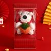Llavero creativo de peluche de oso de Año Nuevo para coche, colgante para bolso de pareja del Año de la Serpiente, regalo pequeño, venta al por mayor