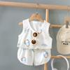 Trajes para Bebés y Niños, Ropa para Niños Tallas Pequeña y Mediana, Estilo Nuevo de Verano, Traje de Chaleco sin Mangas Delgado de Dibujos Animados con Shorts para Niños y Niñas, Moderno