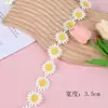Margarita Amarilla Bordado por Computadora Encaje Textil para el Hogar Ropa Zapatos y Sombreros Accesorios de Girasol Manualidades Accesorios Decorativos