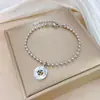 [Acero de Titanio de Cuerpo Completo] Anillo de Personalidad de Dongdaemun Concha Moneda Pulsera de Perlas Redondas Celebridad de Internet Femenina Retro Novia