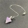 Colgante de Piedra Original Multicolor Cono Triangular Cristal de Energía Colgante de Piedra de Energía Piedra de Meditación Accesorios Transfronterizos