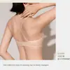¡Versión con escote bajo y tirante fino desmontable! Sujetador invisible sin costuras, copa fina, push-up, sin varillas, escote bajo, sujetador color piel