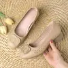 Zapatos Bajos Cómodos para Mujer para Madres, Nuevos Sandalias Perforadas Transpirables Huecas de Otoño 2026, Zapatos Planos Casuales de Piel Suave para el Trabajo