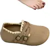 Zapatos Estilo Birkenstock de Cobertura Total con Adornos de Encaje, Suelas Gruesas, Tacones Ocultos, Doble Hebilla, Diseño Slip-On y Parte Superior Suave - Novedad Otoño 2026