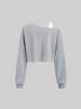 Camiseta de Moda Deportiva Trendy Transfronteriza de Amazon 2026 Europea y Americana Primavera y Verano Cuello Diagonal Irregular Top de Manga Larga