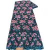 Tela de Poliéster-Algodón Floral Bordada Africana Simple, Accesorios de Encaje para Vestidos de Banquete y Vestidos de Gala