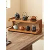 Estante para Tazas de Té Mesa de Té Estilo Antiguo Estante Bogu Chino Mesa de Sala de Té Pequeño Juego de Té Soporte de Exhibición Tetera de Arcilla Púrpura
