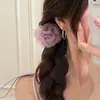 Presilha de Cabelo Super Delicada de Camélia Roxa para Mulheres, Novo Estilo com uma Vibe Suave, Acessório para Meio Preso, Piranha Floral, Adorno de Cabelo