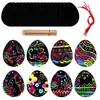 Huevos de Pascua Rasca y Gana Cuidadosamente Seleccionados, Manualidades DIY Rasca y Gana, Arte Rasca y Gana para Niños, Colorear, Arte Rasca y Gana Creativo Hecho a Mano