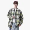 Camisa de Manga Larga Estilo Nuevo 2026 para Hombre, Informal Estilo Hong Kong Holgada Talla Grande Camisa de Manga Larga Impresa Tie-Dye Moderna