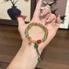 Pulsera Lianlian Ruyi estilo chino de vidrio para mejor amigo, pulsera versátil de alta gama estilo antiguo