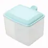 Caja de condimentos de doble compartimento para cocina doméstica, creativa, simple, impermeable, a prueba de aceite, caja de plástico, condimento en polvo de plástico, caja de condimentos al por mayor