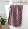 Veludo Coral Bolinhas Toalha Conjunto de Toalhas de Banho Macio e Absorvente Adulto Casa Casamento Lembrança Bem-Estar da Empresa Negócios