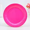 Bandeja de papel desechable para niños de jardín de infantes, hecha a mano, bandeja para pintar, tarta de cumpleaños, barbacoa, bandeja redonda para la cena, venta al por mayor de fábrica