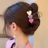 Elegante pinza para el pelo de tamaño grande para cabello grueso, pinza para el pelo simple nueva, pinza de tiburón para la parte posterior de la cabeza, accesorio para el pelo de cachorro de dibujos animados con galleta