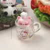 Accesorios de Resina DIY de Dibujos Animados, Adornos de Juguetes de Comida en Miniatura de Tarro de Gato 3D, Imanes para Refrigerador, Colgantes para Llaveros