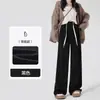 Pantalones de maternidad con forro polar y engrosados para otoño e invierno, de corte holgado, no apretados, de pierna recta y ancha, pantalones casuales para mujeres embarazadas