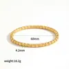 Nuevo Pulsera de Bambú y Titanio Estilo Ins Nicho Europeo y Americano para Mujer Textura Retro Pulsera de Acero Inoxidable de Alta Calidad
