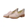 Modelo popular de comercio exterior para primavera y otoño, zapatos nuevos de talla grande para mujer, zapatos planos de goma retro sin cordones de tacón bajo, venta al por mayor directa del fabricante