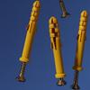 Fábrica de Origen Tubo de Tornillo de Expansión de Plástico Pequeño Croaker Amarillo Nylon Goma Taco Perno Estándar Uña de Belleza Extensión M6/8/1