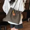 2026 Bolso Retro de Ante para Mujer Bolso Casual Simple de Hombro Estilo Nuevo con Piel Sintética para Viajes Gran Capacidad